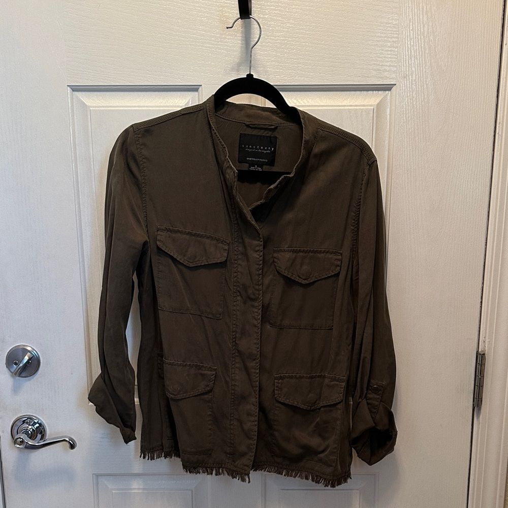 Sanctuary Utility Jacket in Olive Size Small